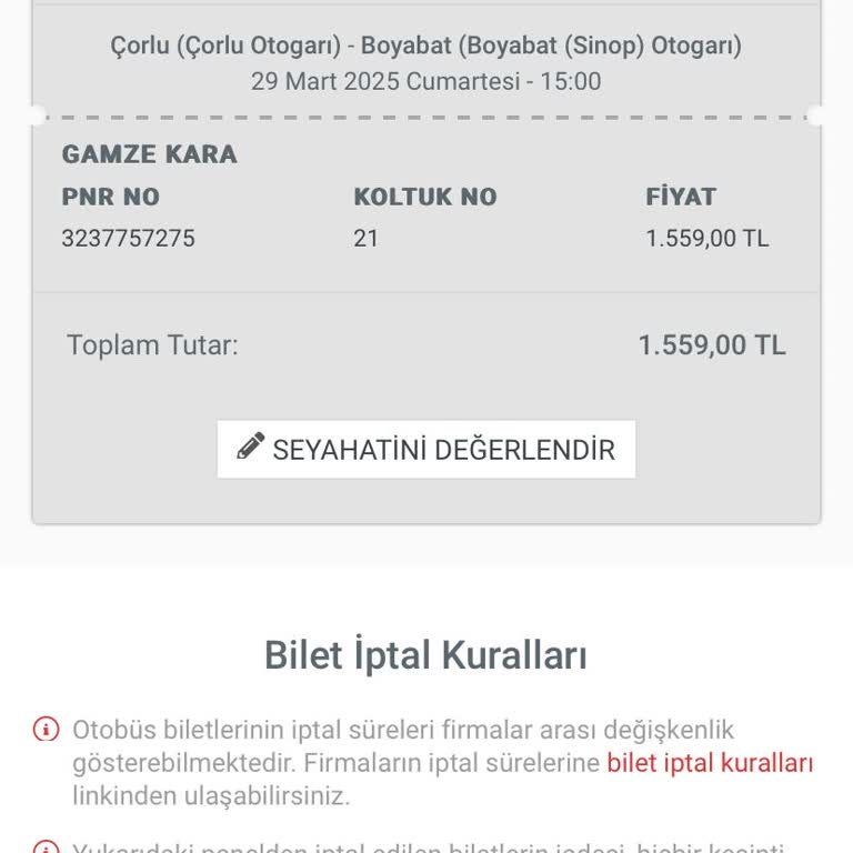 Arife Günü Mağduriyeti: Çorlu'ya Uğramayan Otobüs