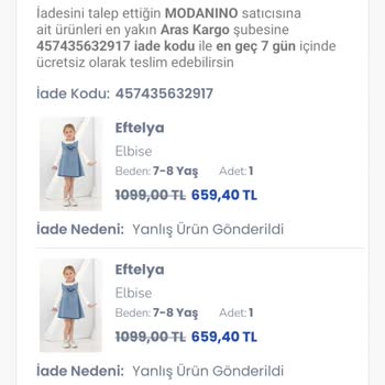 Yanlış Ürün Gönderimi Ve Bayram Mağduriyeti