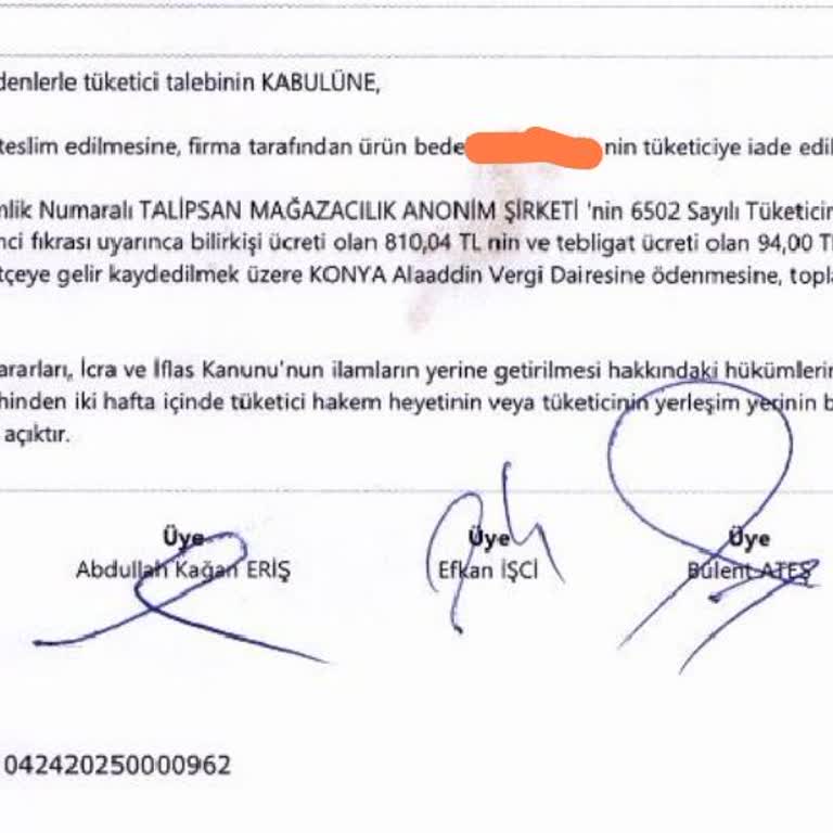 Konya Doğan Çanta'da İade Sorunu Ve Geciken Ödeme