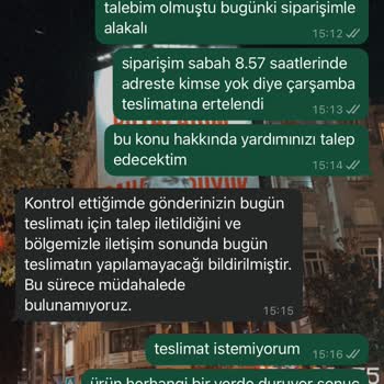 Teslimat Sorunu: İş Yerine Getirilmeyen Ürün