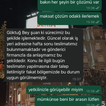 Teslimat Sorunu: İş Yerine Getirilmeyen Ürün