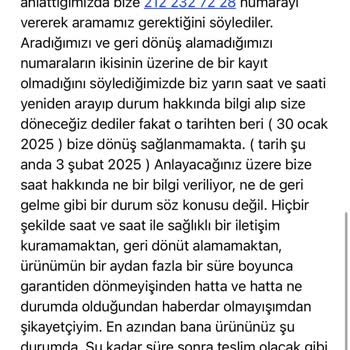 Garanti Sürecinde Kaybolan Saatim Ve Para İadesi Sorunu