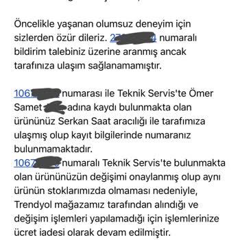 Garanti Sürecinde Kaybolan Saatim Ve Para İadesi Sorunu