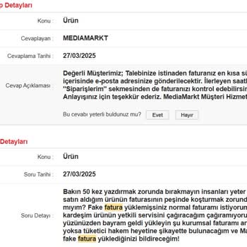 Media Markt'tan Fatura Sorunu: Kurumsal Güven Sarsıldı