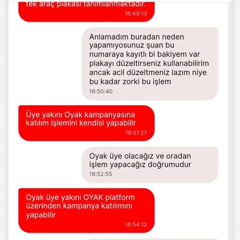 Yanlış Plaka Girişi Nedeniyle Kullanılamayan Bakiye