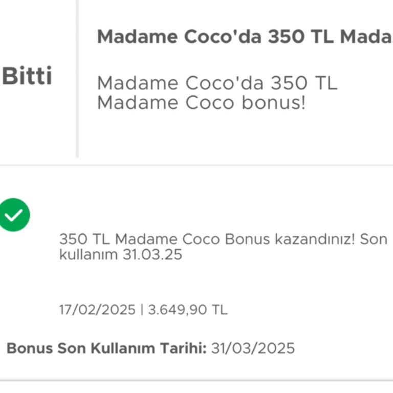 Madame Coco Ve Garanti Bankası Puan Kampanyası Mağduriyeti