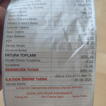 Doğalgaz Faturasında Hatalı Okuma Sorunu