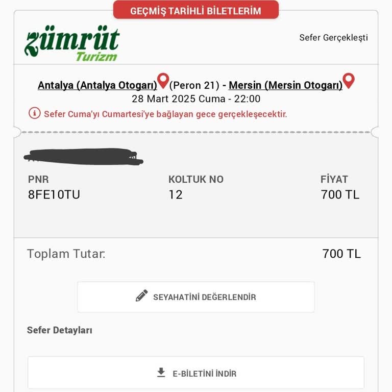 Zümrüt Turizm İle Yaşanan Gecikme Ve İade Sorunu