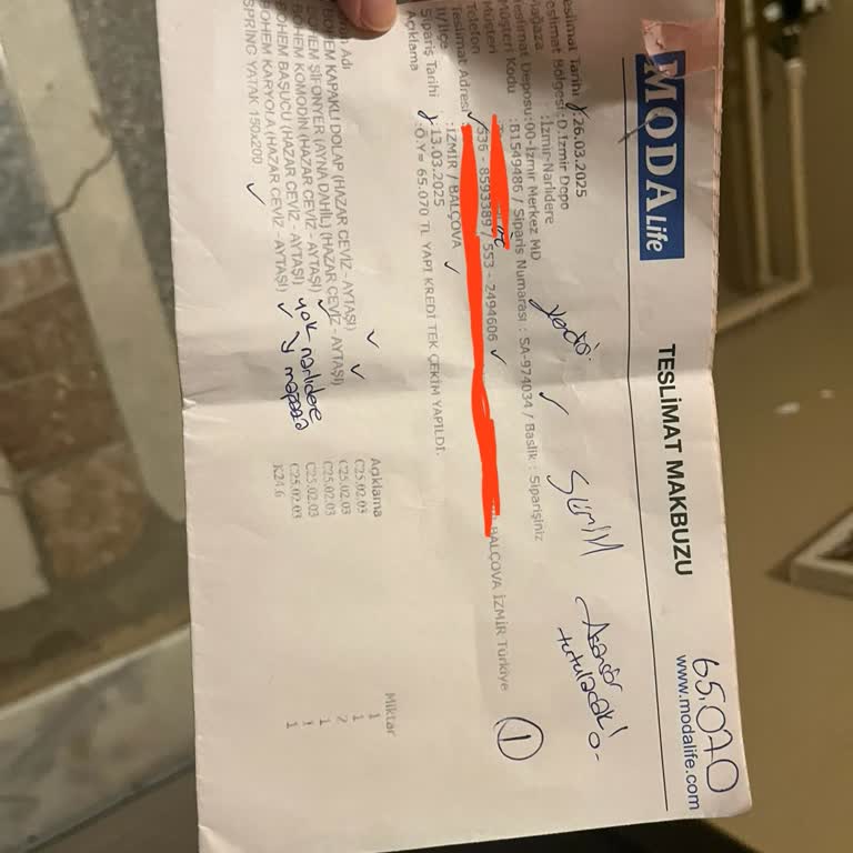 Modalife Narlıdere Şubesinde Teslimat Sorunu Ve İlgisizlik