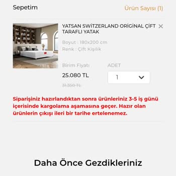 Yatak Fiyat Farkı Mağduriyeti: İndirimden Yararlanamıyorum