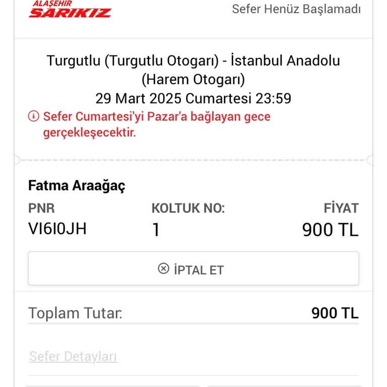 Bilet Saati Değişikliği Ve İletişim Sorunları