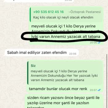 Yanlış Şubeye Gönderilen Ve Özensiz Hazırlanan Pasta Siparişi