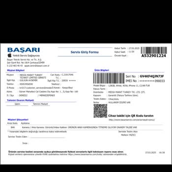 Teknik Servis Sonrası Devam Eden Kamera Sorunu