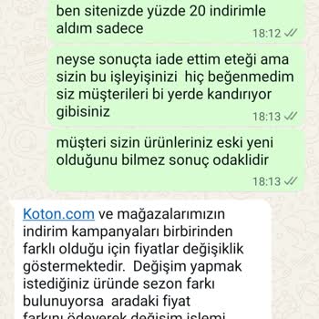 Koton'da Değişim Sorunu Ve Müşteri Mağduriyeti