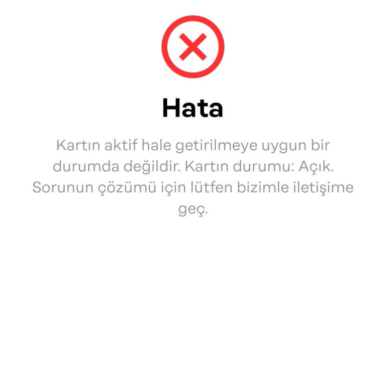 Papara Kart Aktifleştirme Sorunu