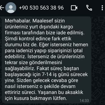 Dencen Lights Firması İle İletişim Ve İade Sorunu