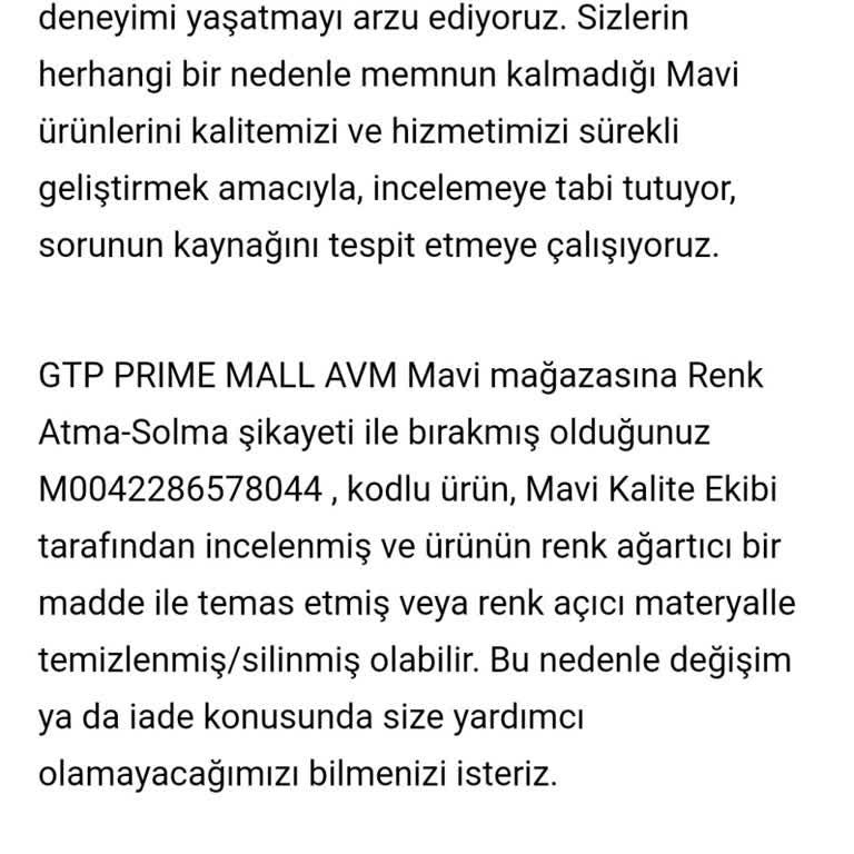 Renk Atan Pantolon Ve Adil Olmayan Garanti Süreci