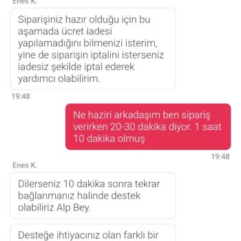 Yemek Sepeti'nde Geciken Sipariş Ve İptal Sorunu