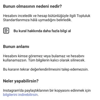 Instagram Hesabımın Haksız Yere Askıya Alınması Ve Sürekli Kapanması
