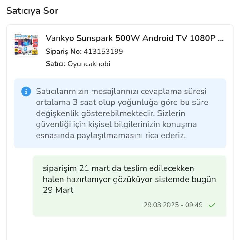 Geciken Teslimat: Çiçeksepeti'nden Sipariş Edilen Ürün 10 Gündür Hazırlanıyor