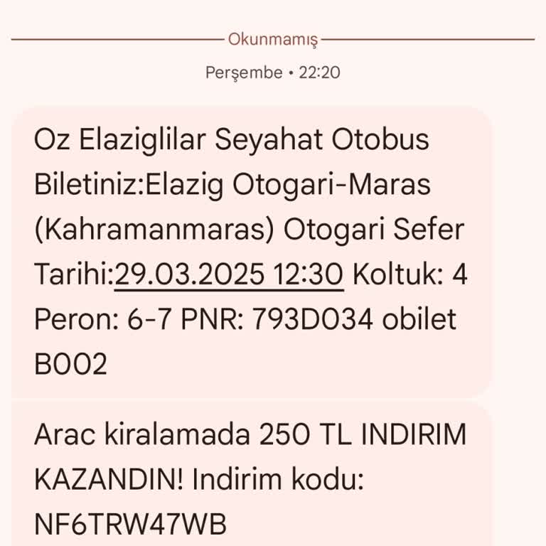 Kahramanmaraş Öz Elazığ Otobüs Firması İle Seyahat Mağduriyeti: Gecikme, Güzergah İhlali Ve Saygısız Personel