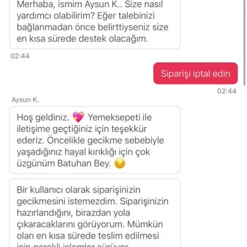 Geç Teslimat Ve İade Sorunu: Yemeksepeti'nde Hayal Kırıklığı