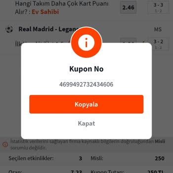 Kupon Hatası: Canlı Maç İzlerken Yanıltıcı Bilgi