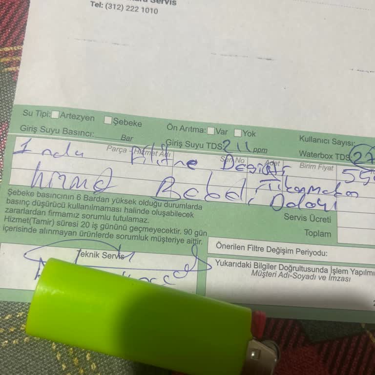 Su Arıtma Cihazında Beklenmedik Arıza Ve Haksız Ücret Talebi