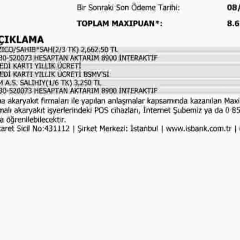 Yersiz Kart Ücreti İadesi Talebi