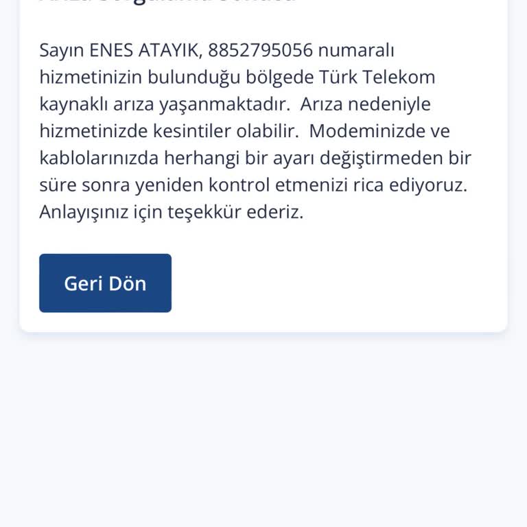 İnternet Kesintisi Ve Müşteri Hizmetleri Çilesi