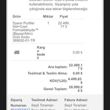 Dyson Ürününde Sürekli Kapanma Sorunu