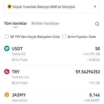 Binance TR USDT İşlemlerinde Karşılaşılan Sorun