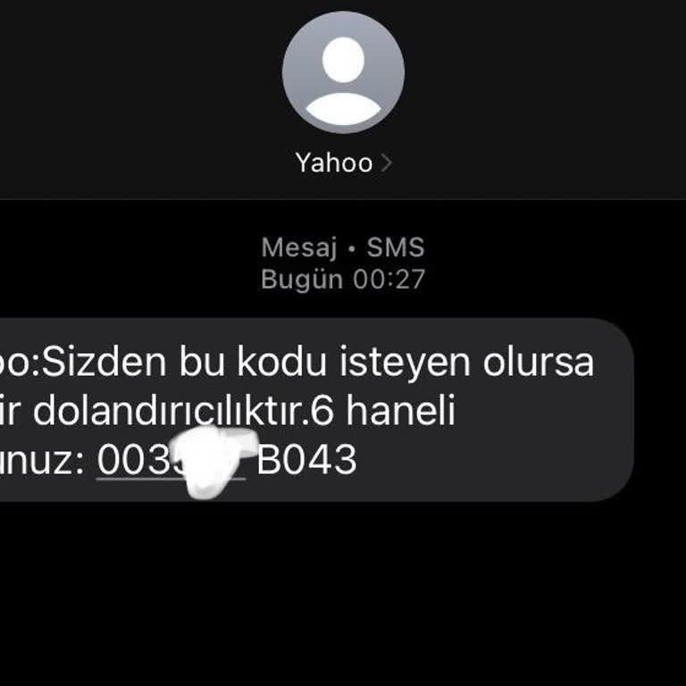 Yanlış Gönderilen Yahoo Doğrulama Kodu Endişesi