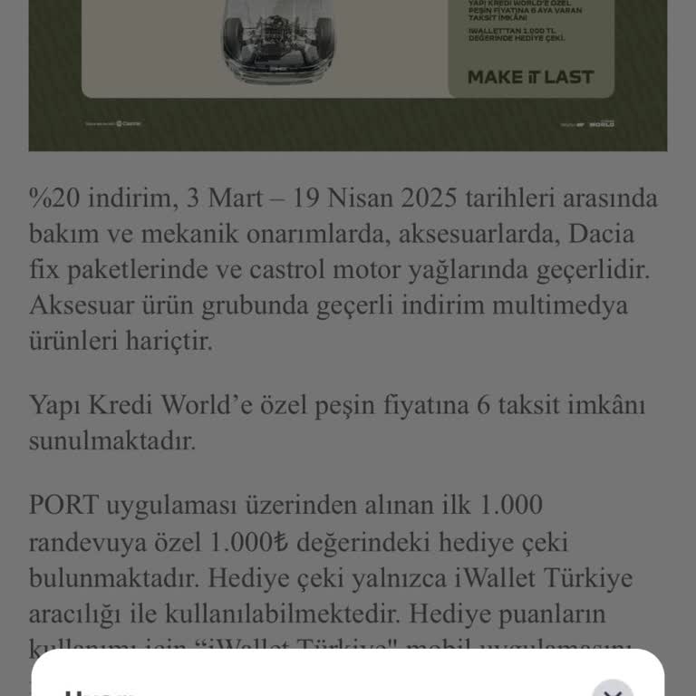 Dacia Kampanya Hüsranı: Hediye Çeki Mağduriyeti