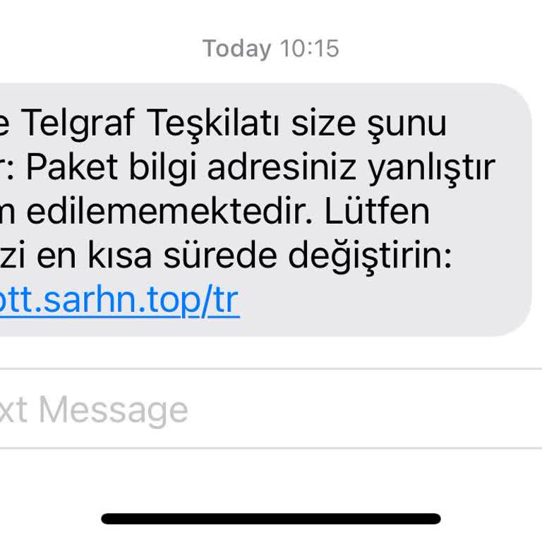 Şüpheli Mesajla Gelen Sahte Kargo Uyarısı