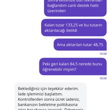 Yanlış Ürün İadesinde Eksik Para İadesi Sorunu