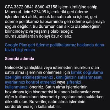 Yanlışlıkla Satın Alınan Minecraft İçin İade Sorunu