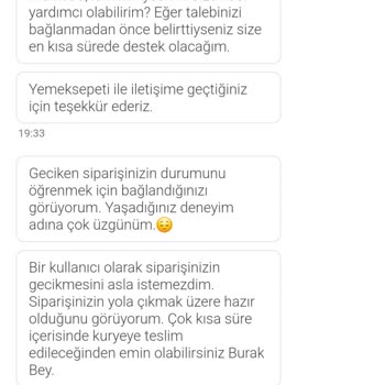 Yemeksepeti'nde Soğuk Yemek Ve İlgisiz Müşteri Hizmetleri