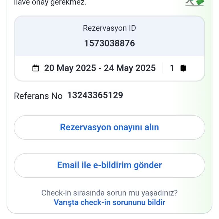 Rezervasyon Kodu Sorunu Ve Acil Destek Talebi