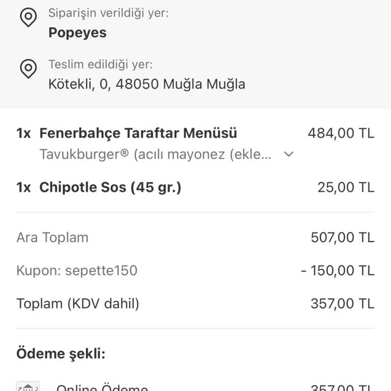 Yanlış Siparişler Ve Eksik Ürünlerle Hayal Kırıklığı: Popeyes Muğla Şubesi'nde Öğrenci Mağduriyeti
