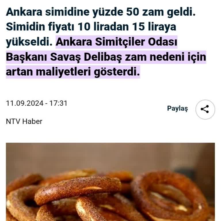 Tandır Unlu Mamüller (Mamak) Fahiş Fiyatlarla Mücadele