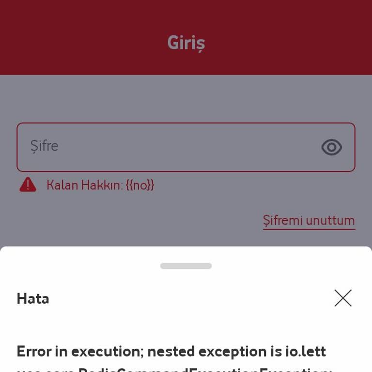 Vodafone Pay Hesabına Giriş Sorunu