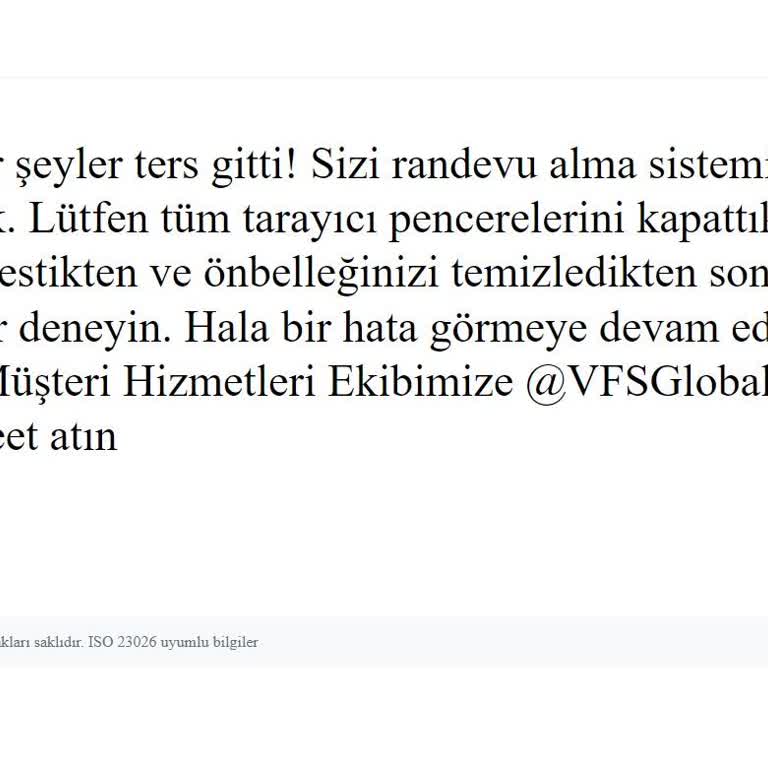 VFS Global Randevu Sorunu: Çözüm Bekleyen Mağduriyet