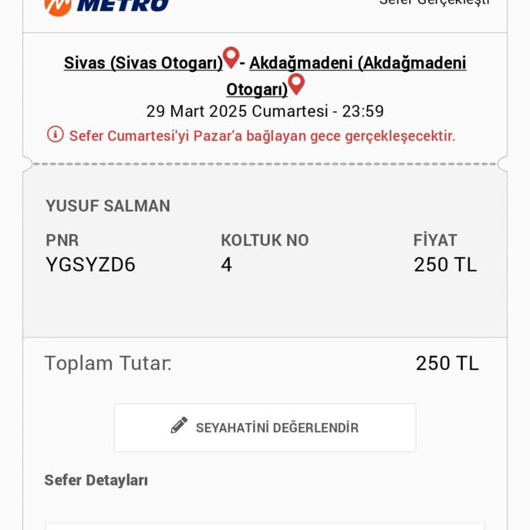 Tek Yolcu İçin İptal Edilen Sefer Ve İade Sorunu