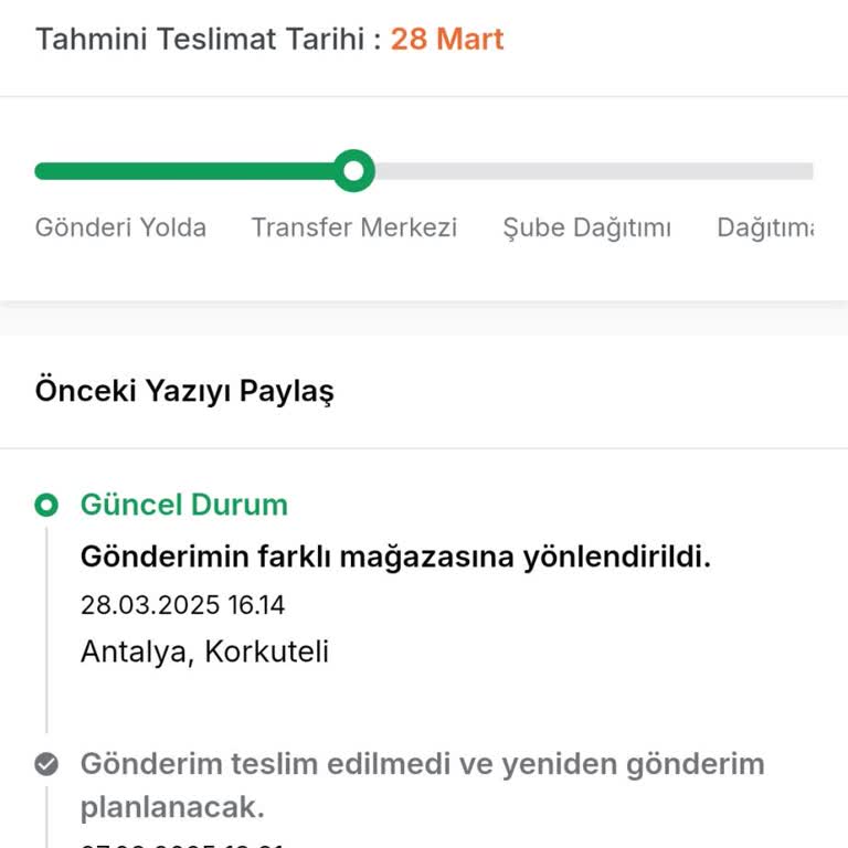 Aras Kargo Teslimat Gecikmesi Ve Yanlış Adres Sorunu