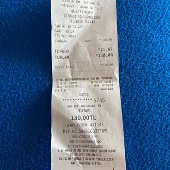 Otopark Ücreti Şoku: Alışveriş Fişi Geçersiz