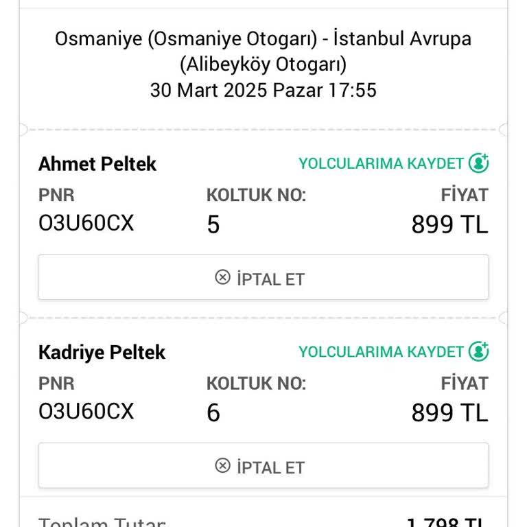 Obilet Bilet Saatlerinde Yanıltıcı Bilgi