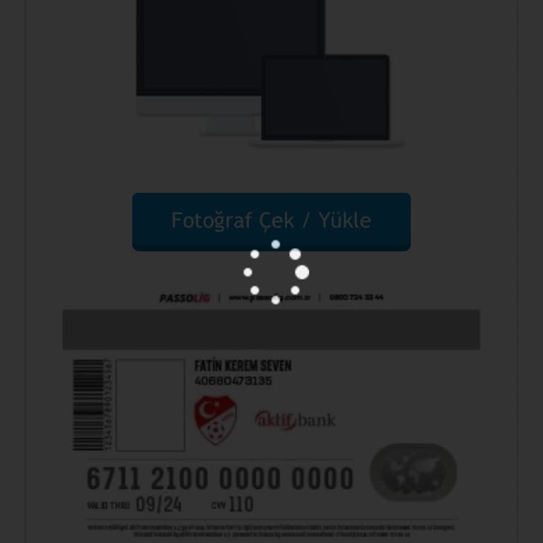 Passolig Kart Fotoğraf Yükleme Sorunu