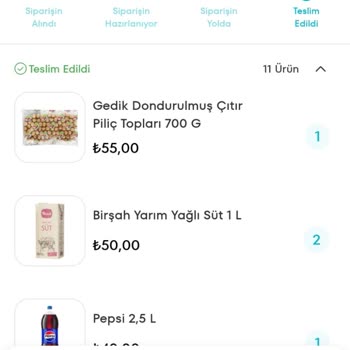 A101 Kapıda Uygulamasında Eksik Ürün Teslimatı