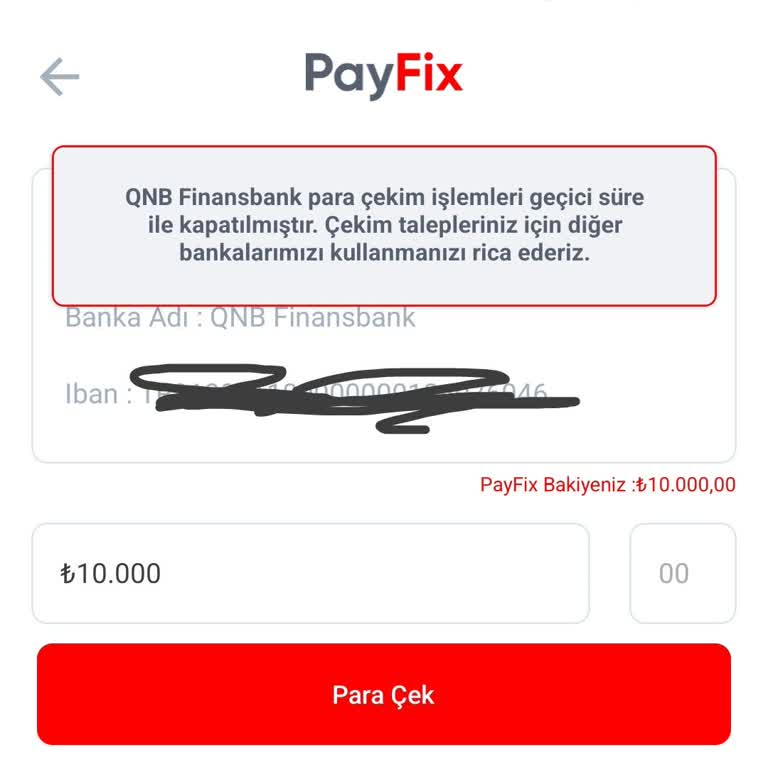 Payfix'te Çözülmeyen Para Çekme Sorunu